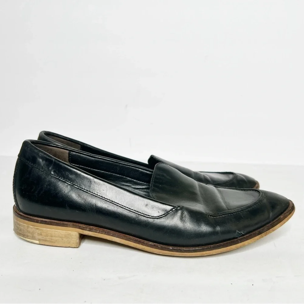 Everlane The Modern Loafer Black Leather Flats Size 8 Made in Italy Women’s
